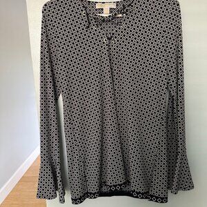 Geometric black and cream Michael Kors Blouse